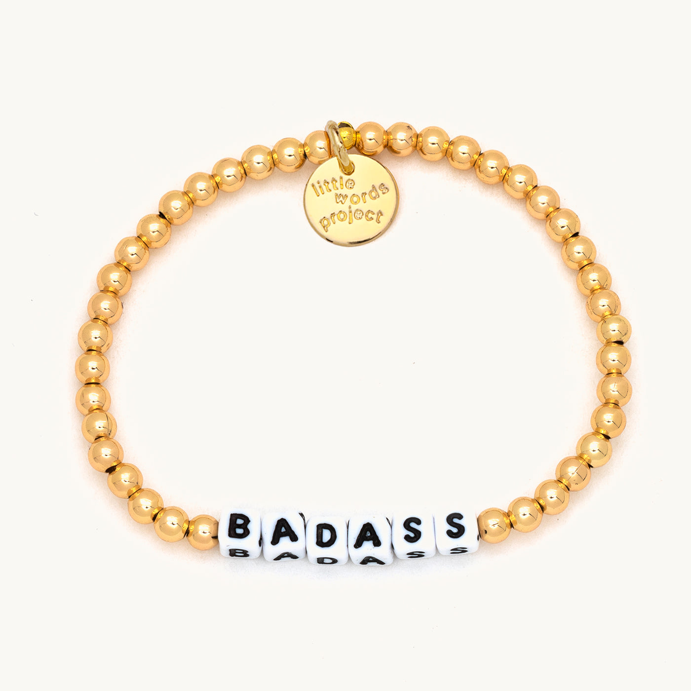 Solid Gold Filled 'Badass' Beaded Bracelet - Little Words Project