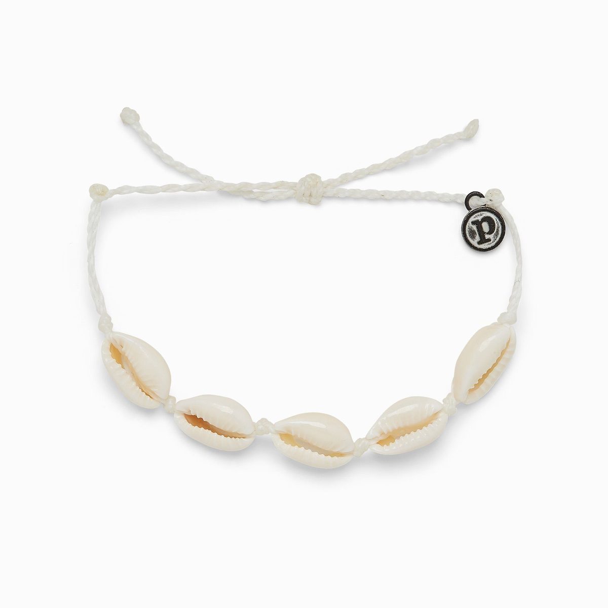 Knotted Cowries Bracelet White