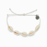Knotted Cowries Bracelet White