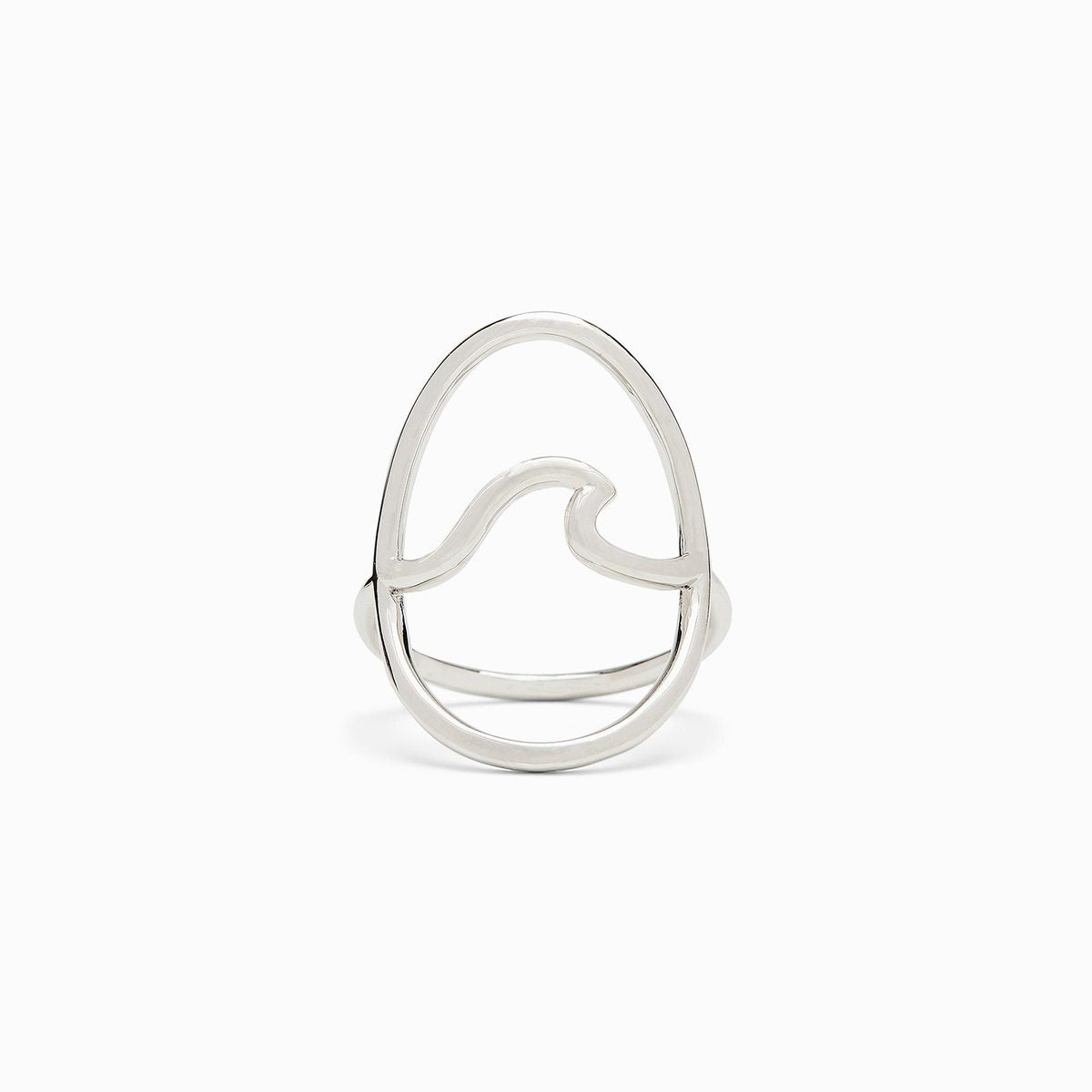 Large Wave Ring Large Wave Silver
