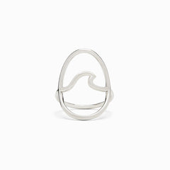 Large Wave Ring Large Wave Silver