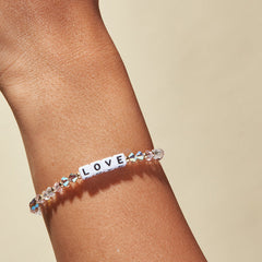 Little Words 'Love' Beaded Bracelet on model.
