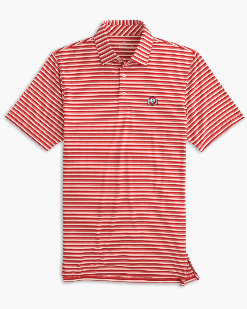 Ryder Heather Stripe Polo Red