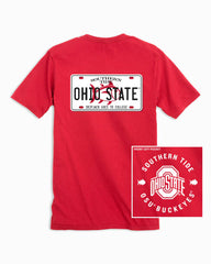 Ohio State License Plate Men's Short Sleeve Tee - Southern Tide