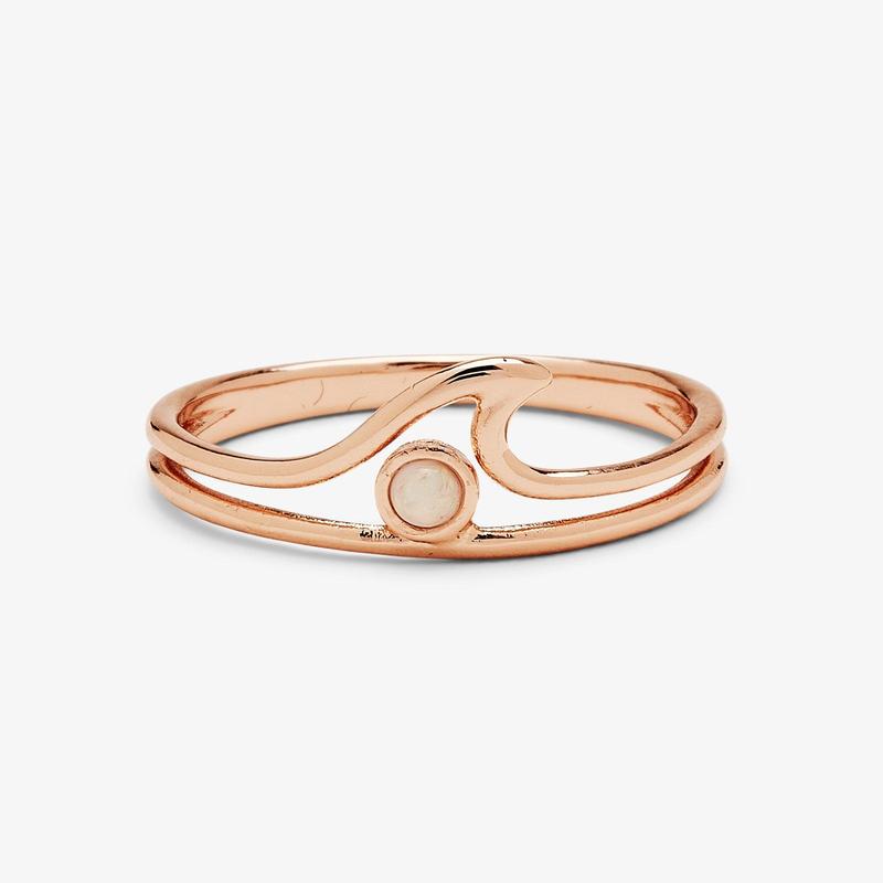 Pura Vida Opal Wave Ring Rose Gold - Size 6