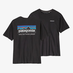 Patagonia M's P-6 Mission Organic T-Shirt in ink black.