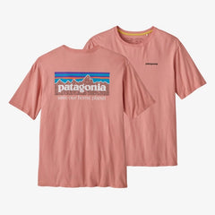 Patagonia M's P-6 Mission Organic T-Shirt in sunfade pink.