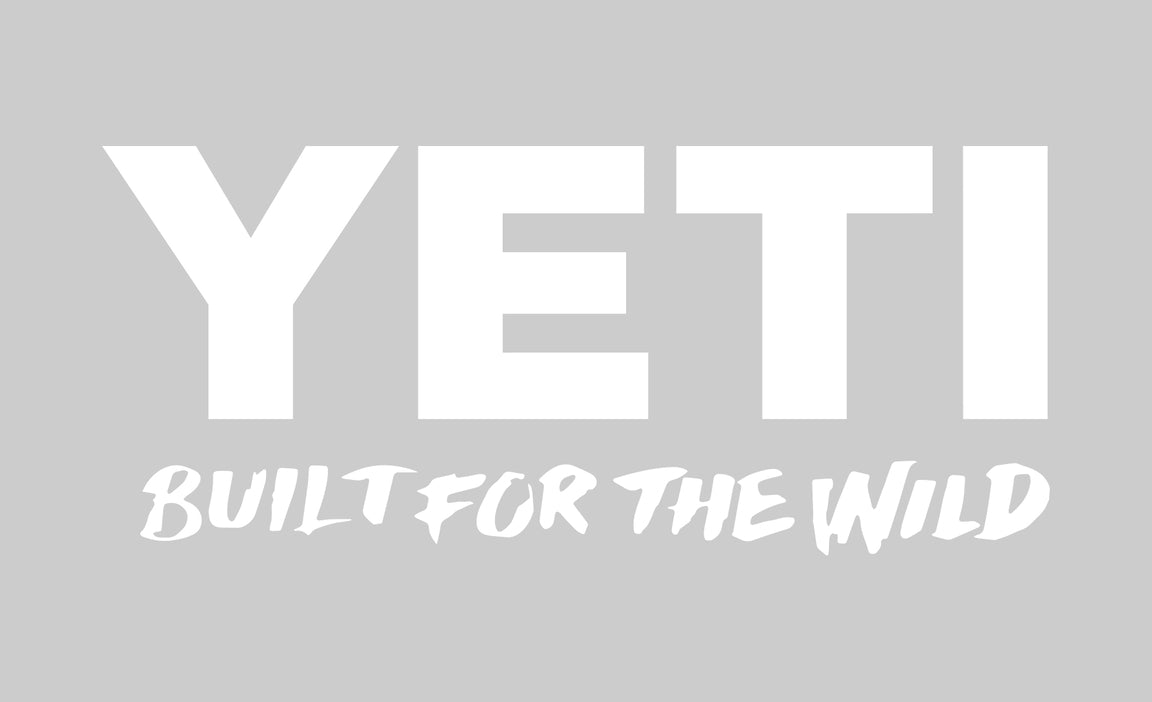 YETI Built For The Wild Decal White