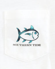 Plaid Skipjack Tee Southern Tide Logo