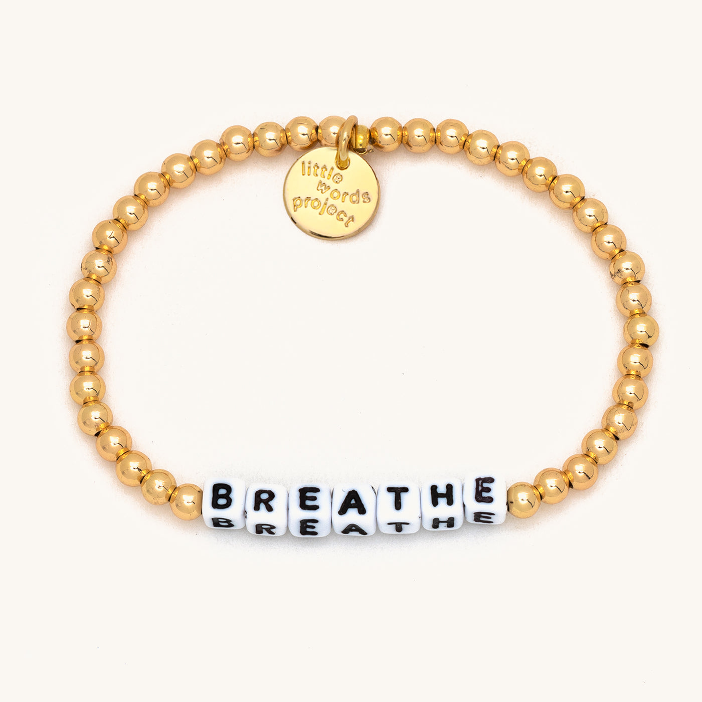 Solid Gold Filled 'Breathe' Beaded Bracelet