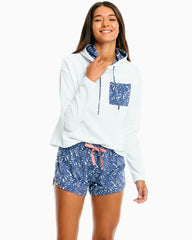 Women's Ruthie Palm Print Hoodie - Image 3 - Southern Tide