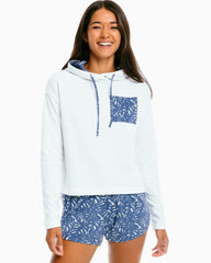 Women's Ruthie Palm Print Hoodie - Image 2 - Southern Tide