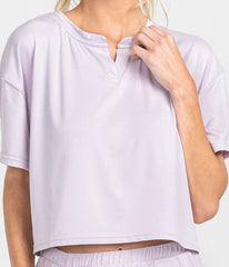 Women's Sincerely Soft Crop Top Henley - Image 3 - Southern Shirt