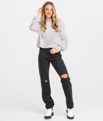 Women's Cropped Feather Knit Sweater - Image 6 - Southern Shirt