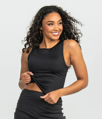 Southern Shirt Women's performance tank top in black.