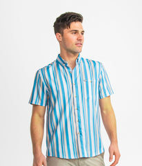 Beach Boy Baja Men's Short Sleeve Button Down Shirt - Image 1 - Southern Shirt