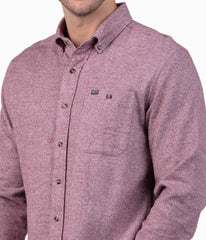 Men's Oakhill Melange Button Up Flannel Shirt - Image 2 - Southern Shirt