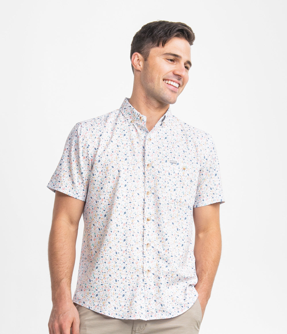 Men's South Beach Baja Short Sleeve Button Up Shirt - Image 1 - Southern Shirt