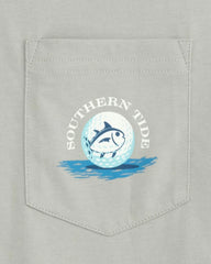 Southern Tide Men's Lucky Jacks 19th Hole Tee, pocket view.