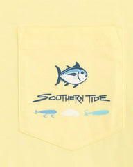Southern Tide Men's Short Sleeve Skip Jack Expeditions Tee, chest pocket view.