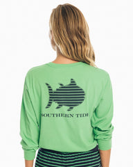 Southern Tide Women's Striped Skipjack Long Sleeve Tee