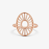 Sunburst Ring Rose Gold Size 6