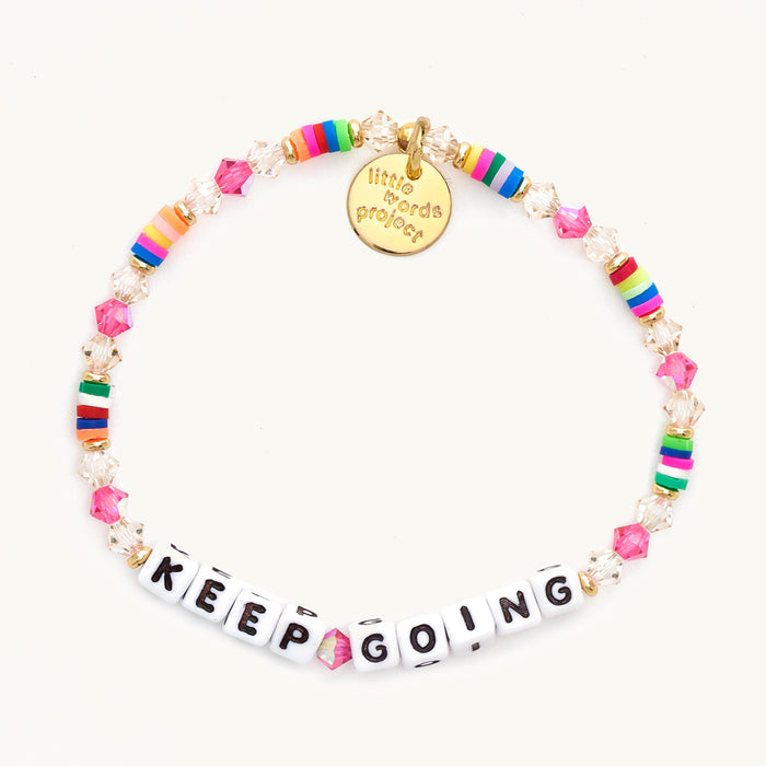 'Keep Going' Multi Color Beaded Bracelet - Little Words Project