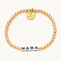 Solid Gold Filled 'Mama' Beaded Bracelet