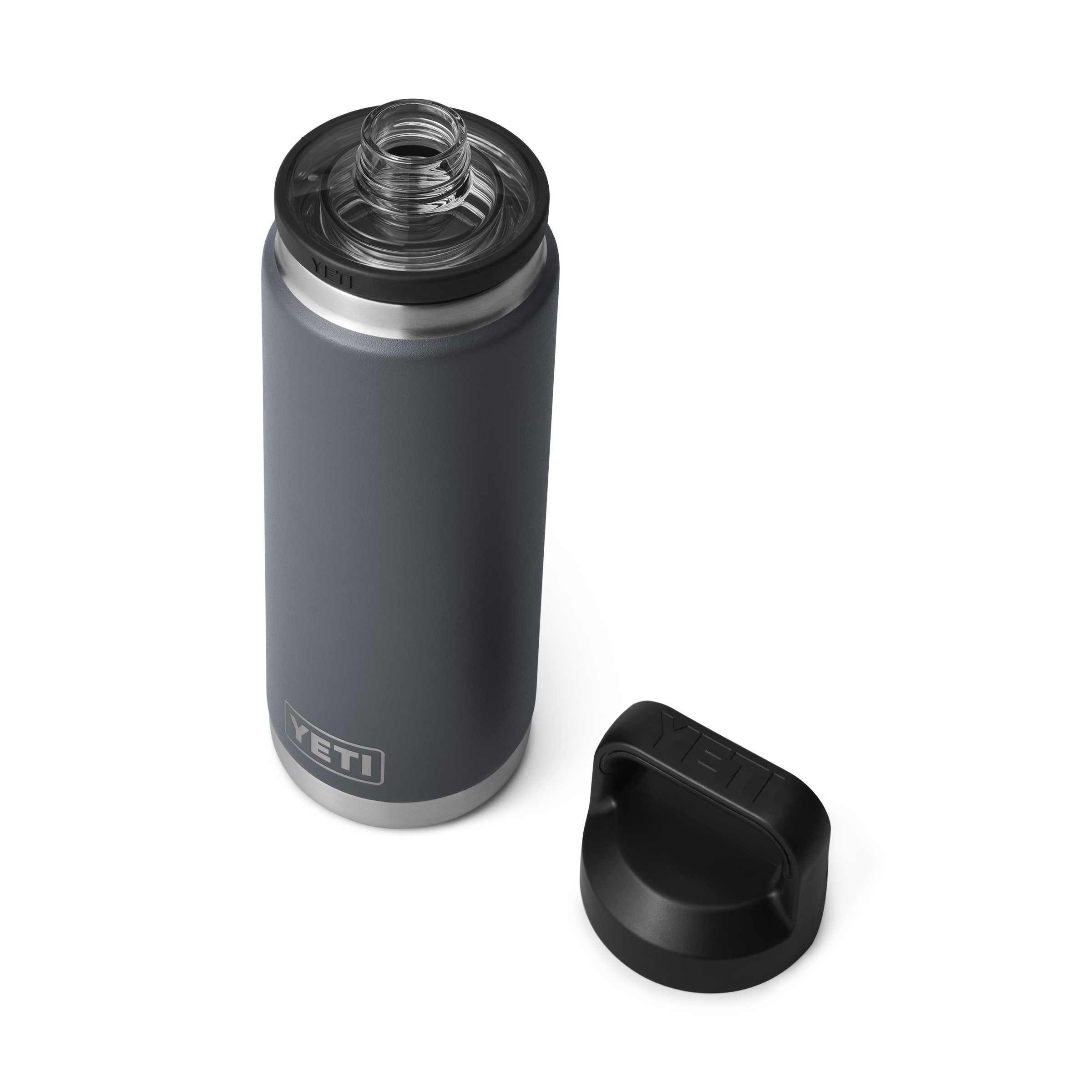 Unscrewed chug cap lid