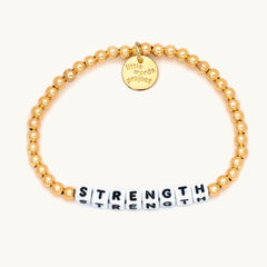 Solid Gold Filled 'Strength' Beaded Bracelet | Little Words Project